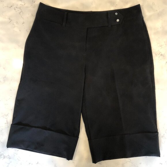 IZOD XFG Stretch Athletic Bermuda Cuffed Golf Shorts Black Size 4 - Picture 11 of 11